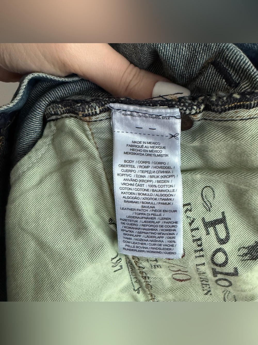 Polo Ralph Lauren Vintage Classic Fit Distressed Patchwork Denim Jeans NWT - Picture 8 of 8